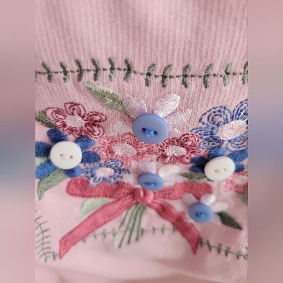 Vintage floral button sweater - Picture 9 of 16